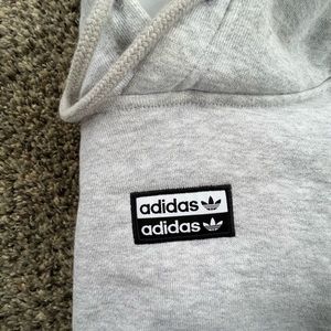 Grey CROP adidas sweatshirt. Size small.